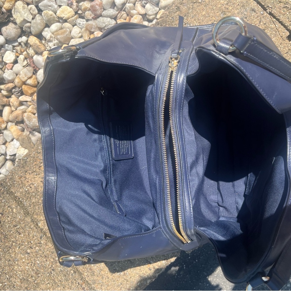 Coach “Carlyle” Blue Hobo Bag with Relaxed Silhouette - Picture 5 of 7